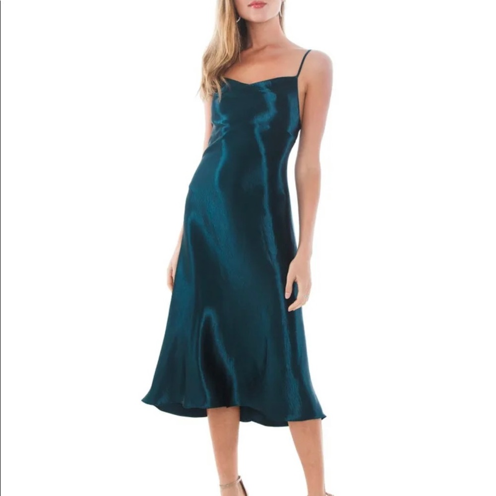 RESA Berri slip metallic forest green NWT